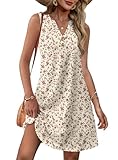 XIEERDUO Spring Dresses for Women 2026 Beach Vacation Clothes Sleeveless Casual Sundresses with Pockets Flower Girl Dress A Floral 10 L