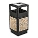 Safco Canmeleon Side Open Urn Aggregate Panels 38 Gallon Waste Receptacle Black