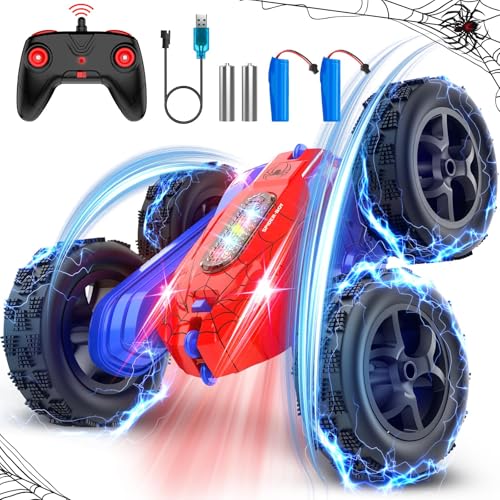 Rcfunkid Remote Control Car, Double-Sided 360 ° Flipping Rotating RC Car, RC Stunt Car with...