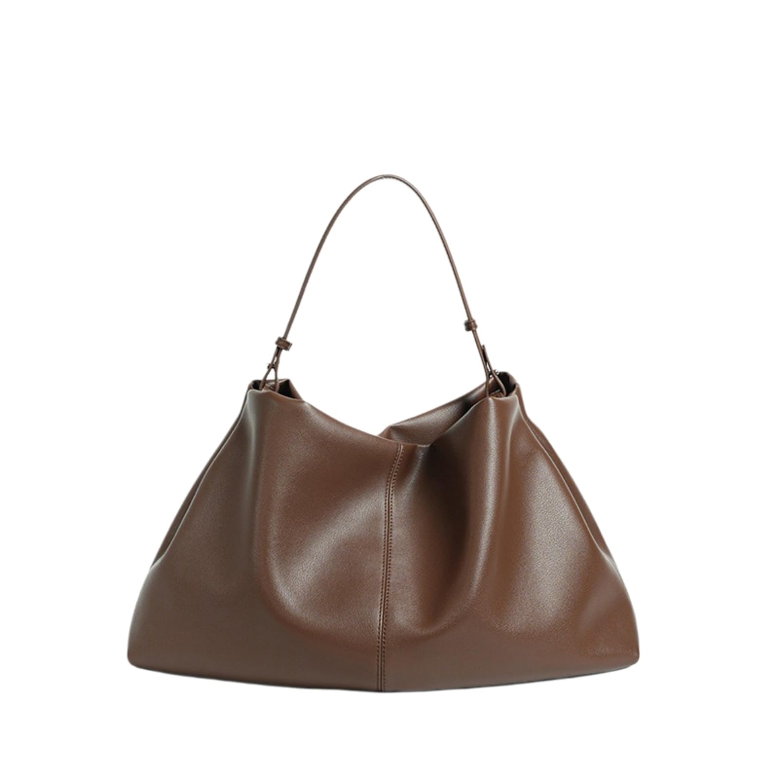 Beauty Case Borsa in Cuoio Genuina della Donna, A Spalla di Grande capacità, Elegante Lavoro E Viaggio