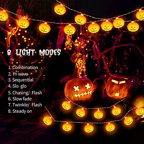 Lumières LED à piles étanches pour décorations Halloween cour