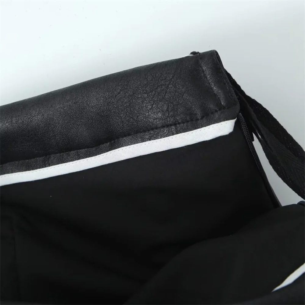 SWEPER Falda Corta De Mujer - Minifalda Plisada Dulce De Cuero Artificial con Cremallera Lateral Decorativa con Cordones para Mujer
