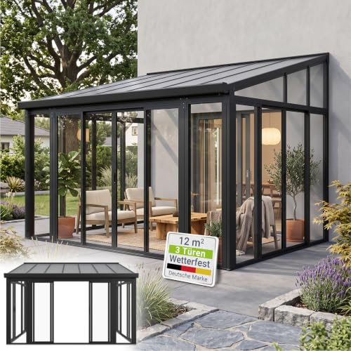 Juskys Wintergarten 12 m² - mit kristallklaren Wänden...