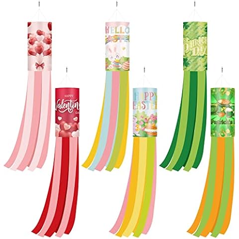 Whaline 6Pcs Holiday Windsock Sets Cover