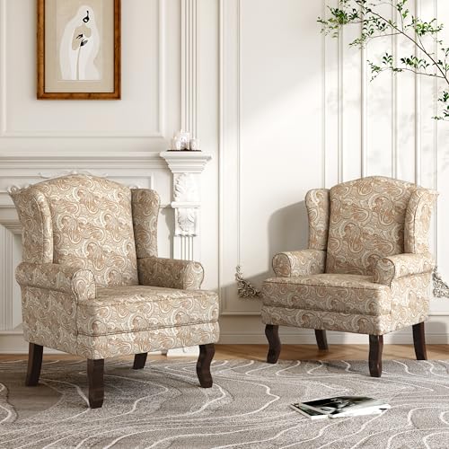 Blissabod High Back Accent Chairs Set of 2, Comfy Armchair