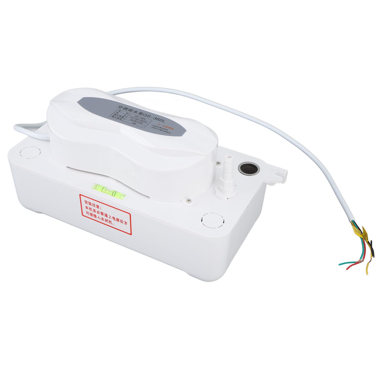 Pompa di Condensa ABS Pompa di Scarico AC Automatica 1800 Ml 360 L H 6 M Sollevamento 29 DB per Mini Condizionatore Split Deumidificatore per Uso Interno con Livellatore