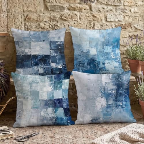 Housse de coussin imperméable 45x45 anti-tache pour canapé extérieur - 5