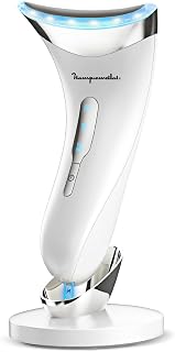 Appareil Massage Visage Anti Rides: Masseur Facial Double Menton de Beauté Electrique avec Lifting EMS Massage Thermique à 45℃ - 3 Modes LED Appareil de Beauté - Raffermissement du Visage et du Cou