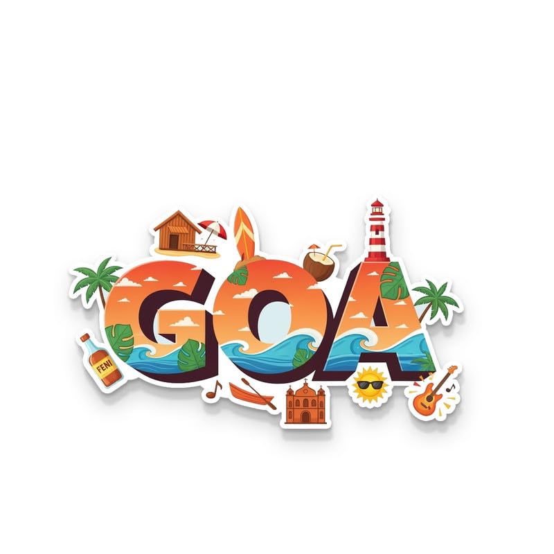 Image of Goa Fridge Magnet, Glossy Finish, Stylish Magnet for Fridge, Wardrobe & Metal Surfaces