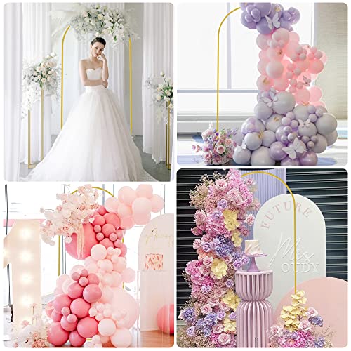 Image of 6FT Arch Backdrop Stand Gold Metal Wedding Arch Backdrop Stand | Metal Backdrop Arch Stand Balloon Arch for Wedding Ceremony Birthday Party Bridal Baby Shower Photo Booth Backgound Decor