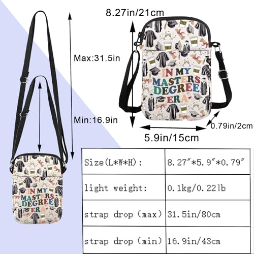 ENSIANTH In My Masters Degree Era Crossbody Bag Masters Degree Gift Masters Grad Gift Graduate Gift Postgraduate Gift2