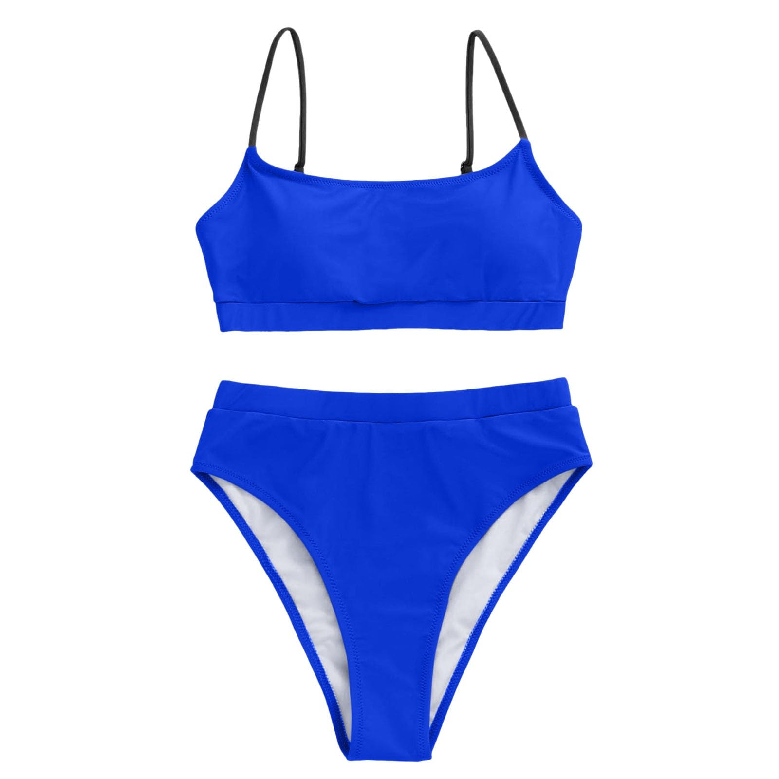 Damski zestaw bikini z wiązaniem na szyi push up dół top dwuczęściowy strój kąpielowy, biały, XL