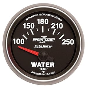 Auto Meter 3637 Sport Comp II Electric Water Temperature gauge