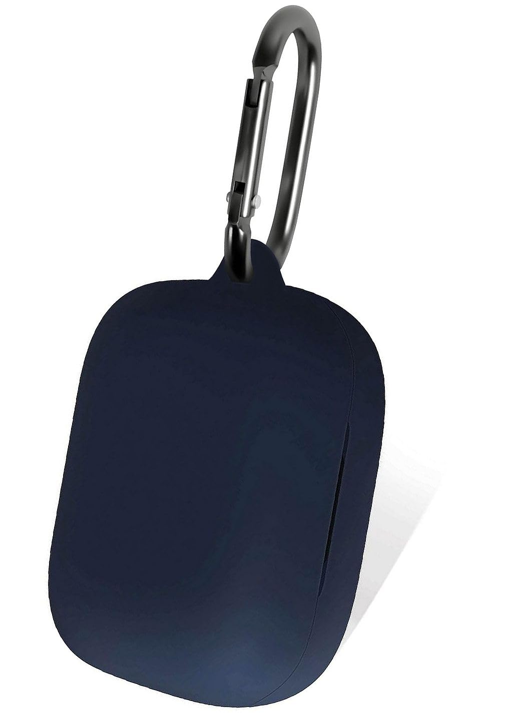 Geiomoo Silicone Case for EarFun Air Pro 4, Protective Cover with Carabiner (Navy Blue)