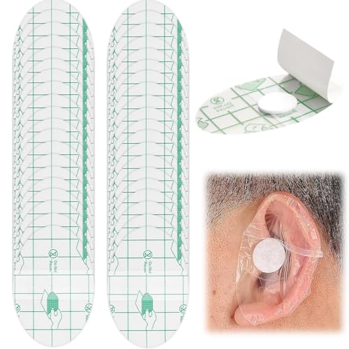 HAMKU 40 Pezzi Adesivi per Orecchie Impermeabili per Bambini Adulti, Cerotti Orecchie Piscina Bambini, Adesivo Impermeabile di Protezione Dell'orecchio Monouso, Adesivi Orecchie per Doccia e Nuoto