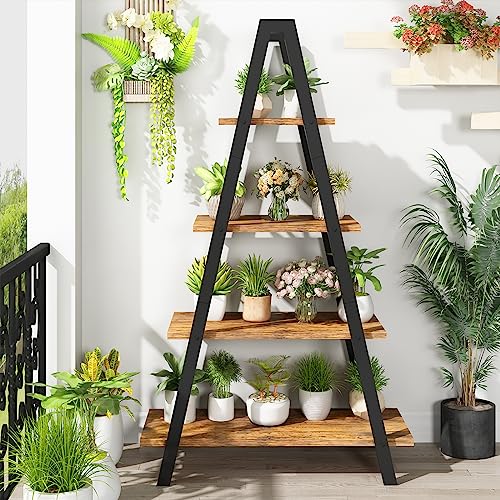 4-Tier Industrial Bookshelf with Metal Frame by Recaceik - For Home Office and Living Room - Image 5