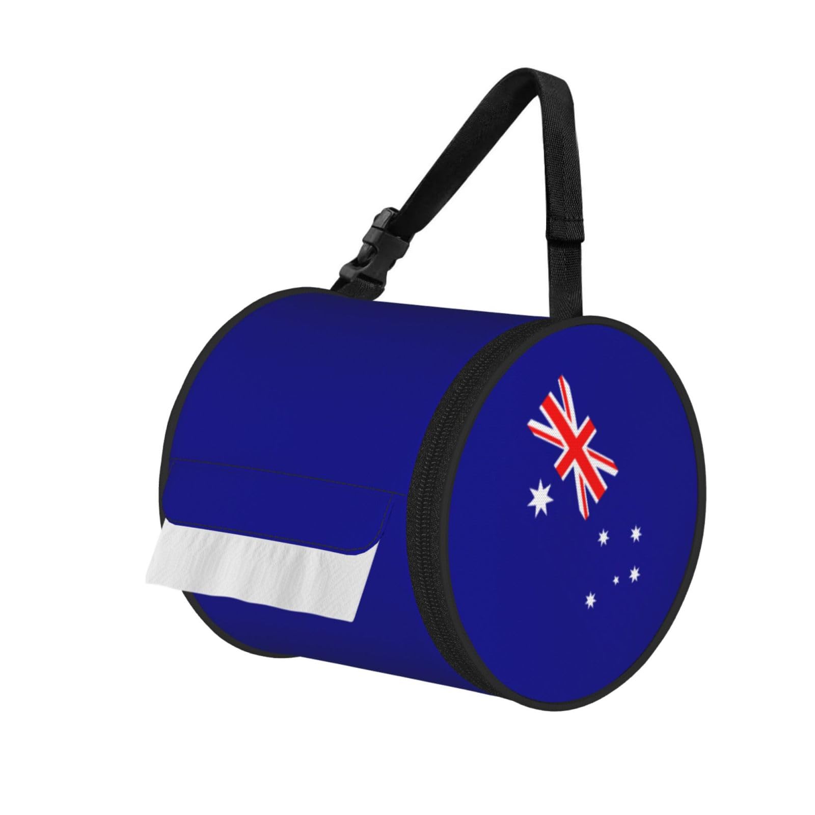Australian flag Print Cylindrical Tissue Holder Bathroom Car Home Office Kitchen Decor Versatile