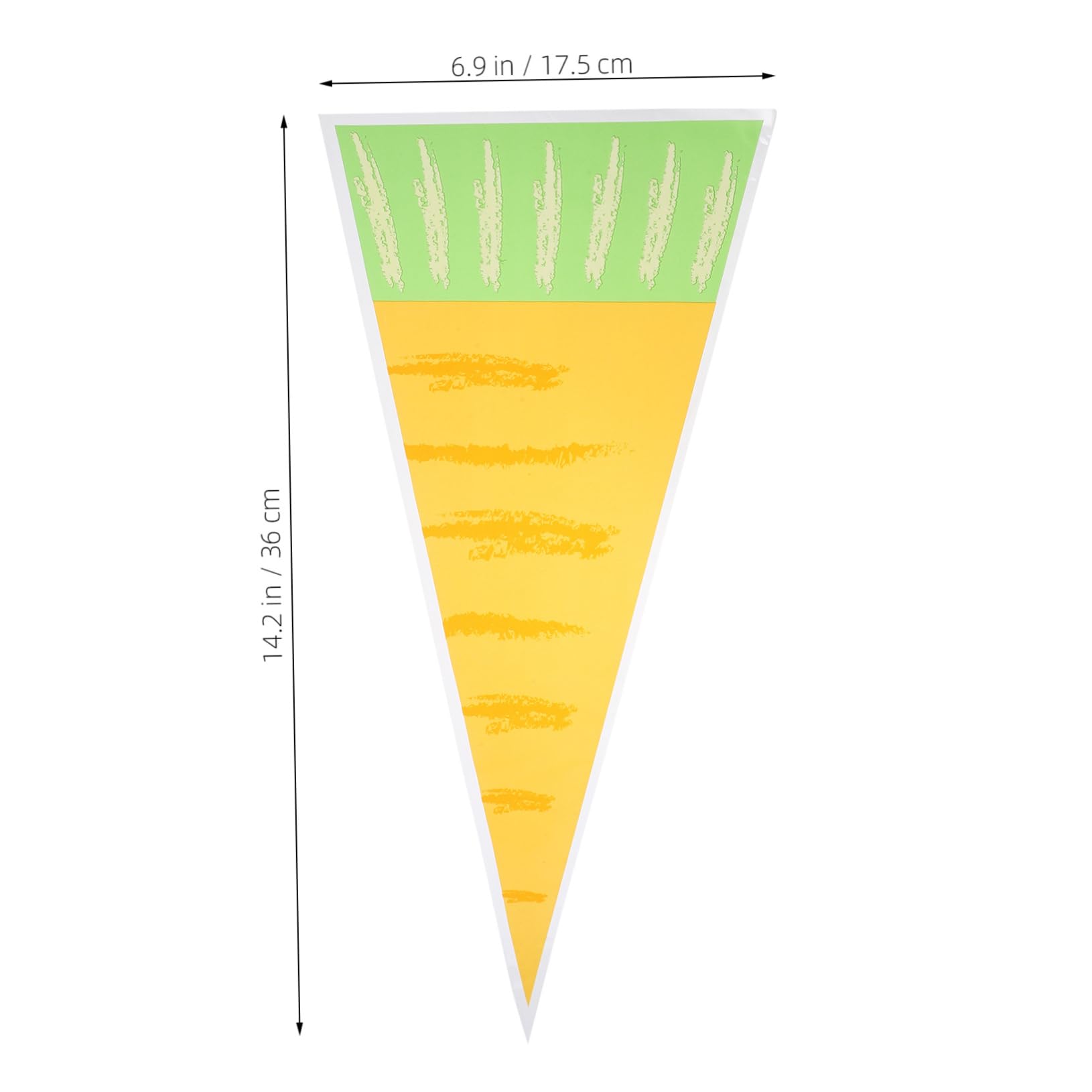 Ipetboom Unique Carrot Candy Bags Popcorn Packaging Party Favors Pastry Snack Bags Triangle Cone Paper Packaging Set