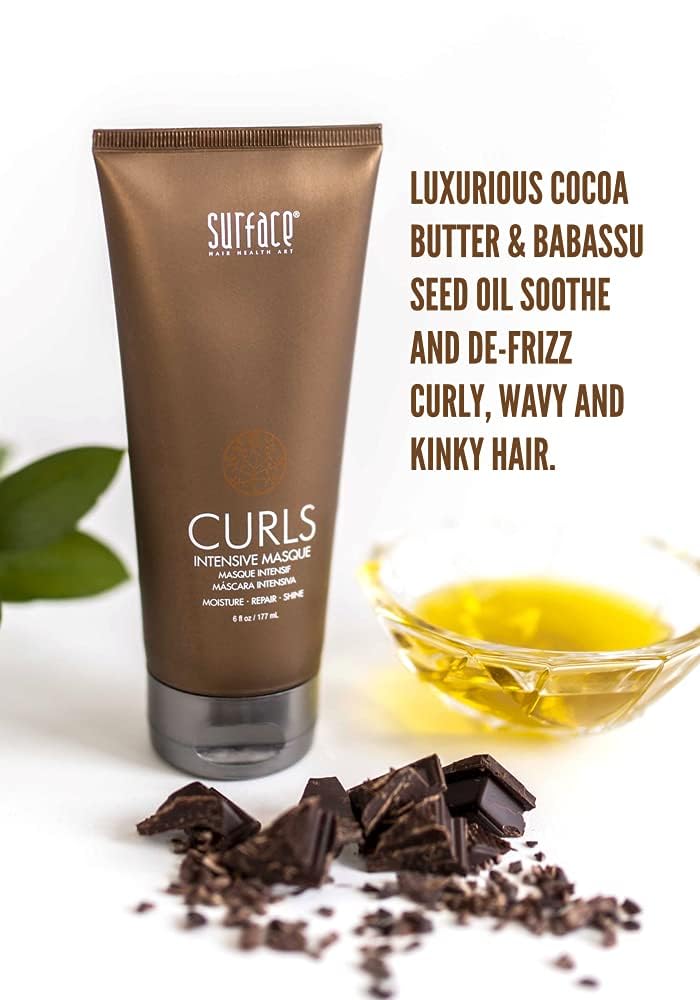 Surface Hair - Curls Intensive Masque, Hydrate, Protect And Heal With Cocoa Butter And Babassu Oil, 6 Fl. Oz.