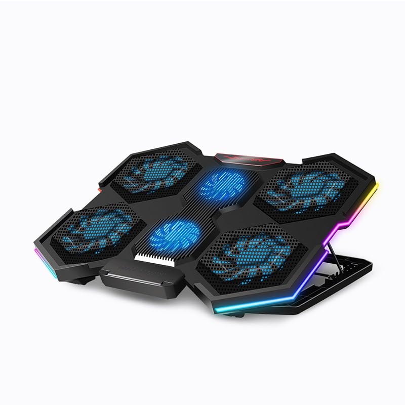 Adjustable Six Fan Desktop Quiet Laptop Cooling System