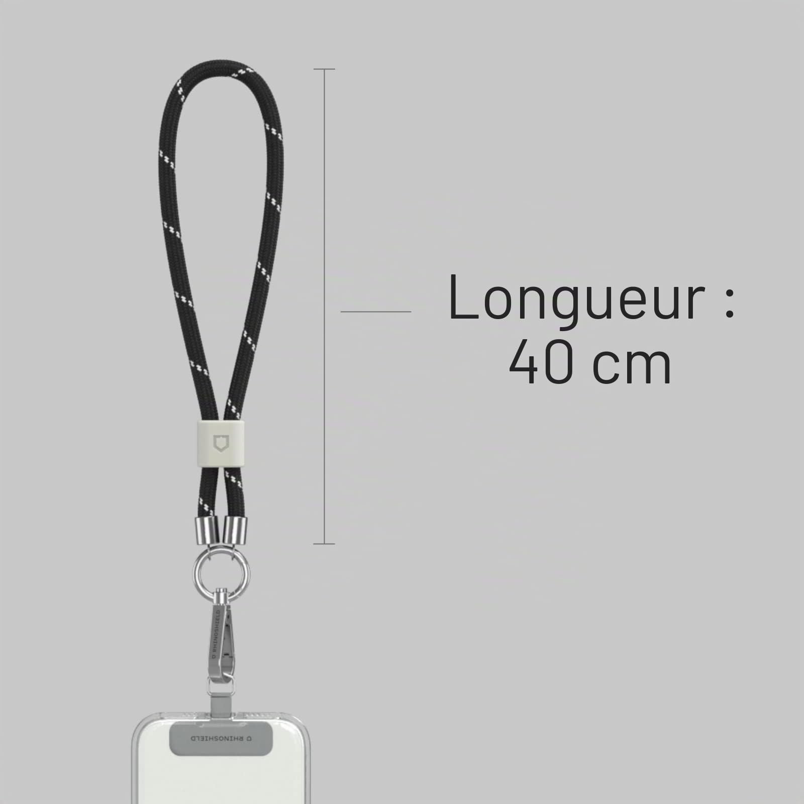 RHINOSHIELD Lanière Dragonne tressée | Fabriquée à partir de matériaux recyclés, longueur ajustable, dragonne résistante, couleurs tendances(Adaptateur pour lanière de téléphone inclus)