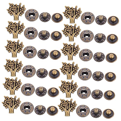 Housoutil 20Sets Zinc Alloy Cartoon Snap Fastener for Durable Clasp Buckle for DIY Crafts Retro Style Easy to Use with Various Materials