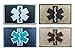 Antrix 4 Pieces EMT Star of Life Medical Medic Cross Military Morale Patch Hook & Loop Tactical Morale Patches - 3.15"x2"