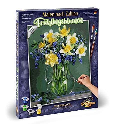 Noris Spiele Paint by Numbers – Schipper 609130789 Spring Flower Bulb Varieties – 40 x 50 cm, Colourful