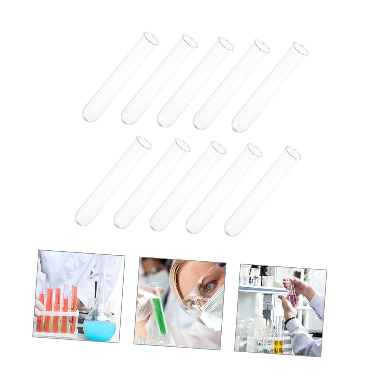 20pezzi Provette Trasparenti Per Laboratorio Tubetti Multiuso Per Esperimenti e Progetti Fai Da Te Per Contenere Liquidi Chimici e Creazioni Artistiche
