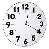 MaxiAids Super Low Vision Quartz Wall Clock, 18' Diameter, White Face with Large Black Numerals, Modern Style, Wall Mount, Indoor Use, White Dial, 1 AA Battery (Not Included)