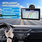 GPS Navigator for Car Truck RV, Latest 2025 Map 7 inch Touch Screen Car GPS, Support Voice Turn Direction Guidance/Speed and Red Light Warning/Custom Truck Routing (Black) - Image 3