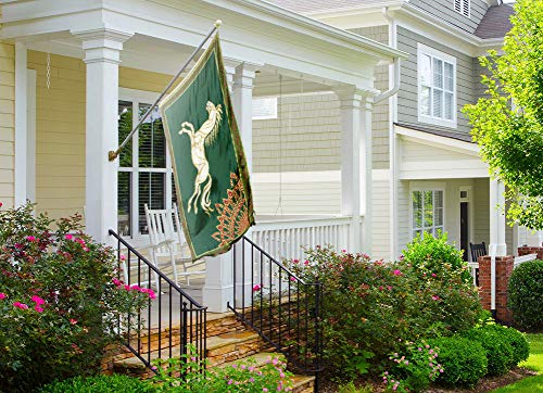 Drapeau Du Cheval Rohan De La Marque LOTR De 0,9 X 1,5 M : Bannière 100 % Polyester, œillets En Laiton Et Tête En Toile Résistante, Pour Une Utilisation En Extérieur Ou