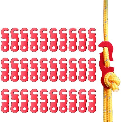 30Pcs Guyline Tensioner Aluminum Alloy Guy Line Cord Adjusters Te...