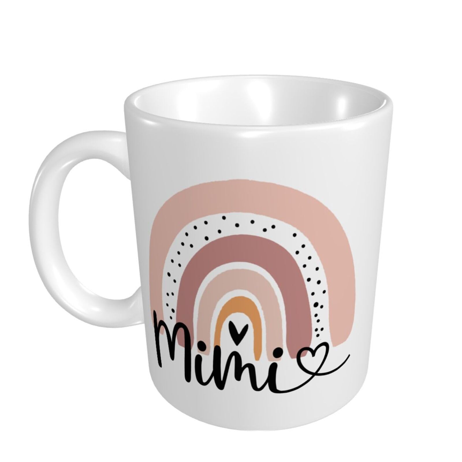 Yipaidel Mimi 11 OZ Rainbow Coffee Mug for Dog Lovers – Funny Gift for Dog Mom, Women, Mothers Day – Cute Ceramic Cup with Colorful Design