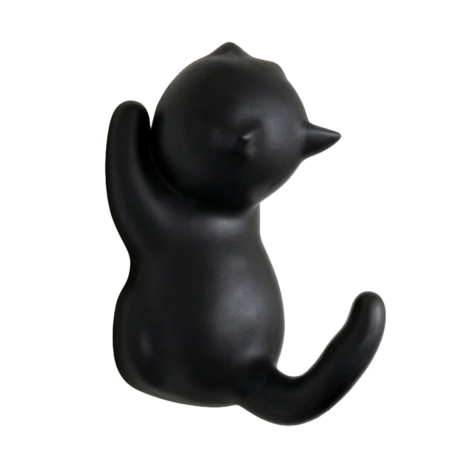 Hook with Cute Cat Shape Compact Wall Hook Space-Saving Resin Key Towel Holder Adhesive Entryway Hook