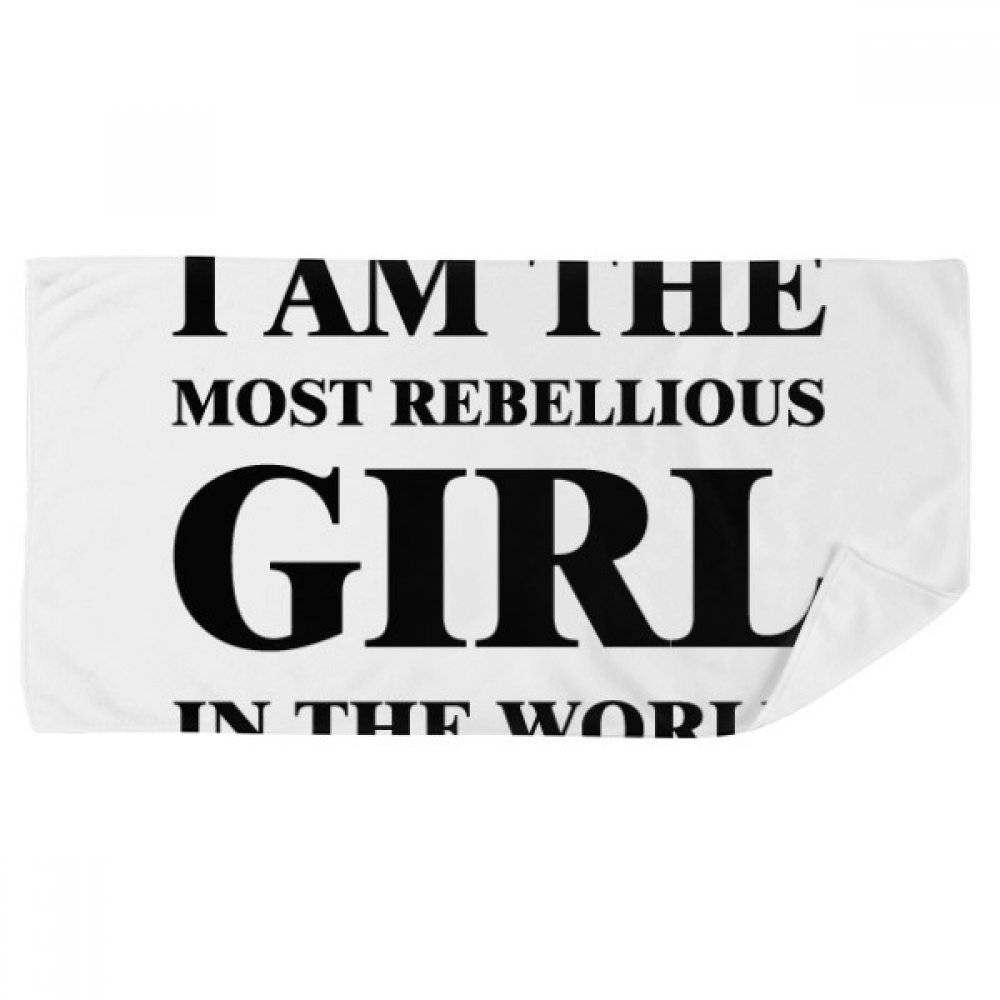 Serviette de bain compacte Je suis Le Rebelle Fille pour peaux sensibles