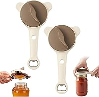 Vista 8 de Abrebotellas multiusos 4 en 1, abridor de botellas ajustable de tres garras con dientes antideslizantes, herramienta de tapa de varios tamaños