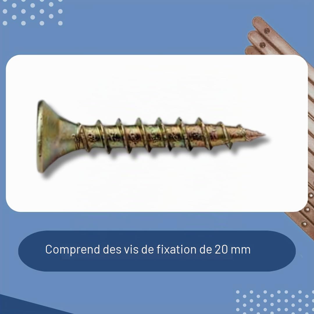 Lot de 10 (5 paires) de glissières de tiroir en plastique marron avec vis et instructions pour meubles Kevagh