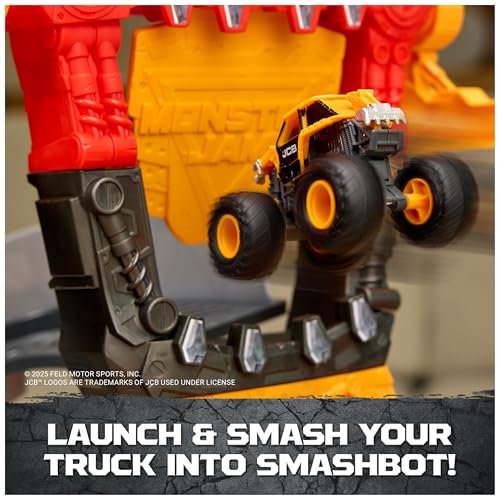 image for Monster Jam Smash & Bash SmashBot Playset with Launcher, Exclusive 1:6