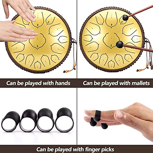 Steel Tongue Drum 14 Pulgadas 15 Notas miniatura 3