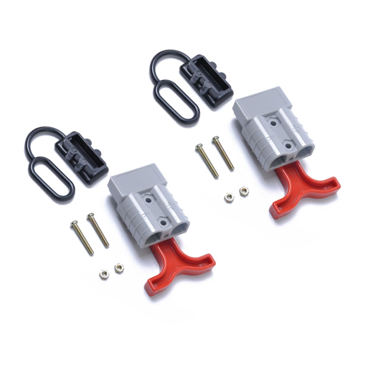 Unomor 50a Forklift Winch Trailer Connector Battery Quick Connectors Gray Polycarbonate High Tension Springs for Solar Panels Caravans