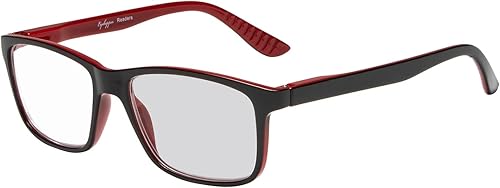 Eyekepper Gafas de lectura fotocrómicas de transición para mujer y hombre, color rojo +0.50