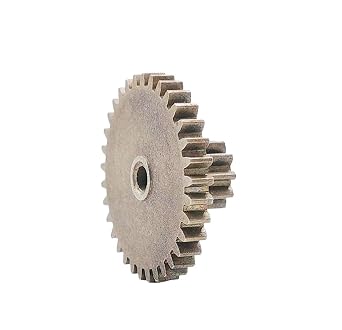 High Precision Motor Spur Gear 1pcs 33102B 0.5M Alloy Double Gear Big 33 Teeth OD=17.2mm Small 10 Teeth Od=6mm Metal Pinion 33T+10T