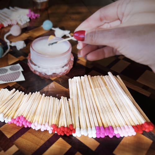 Image of 2 inch Classic White Tip Safety Matches | 100+ Bulk Artisan Matchsticks with Bumble Striker Stickers by Thankful Greetings| Decorative Candle Accessories | Unique & Fun for Your Home Decor, Gift, & Events