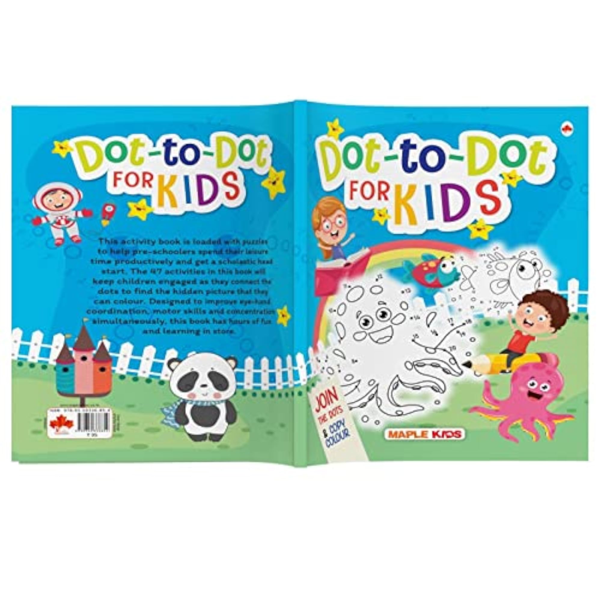 Dot to Colouring Book for Kids, Fun Activity