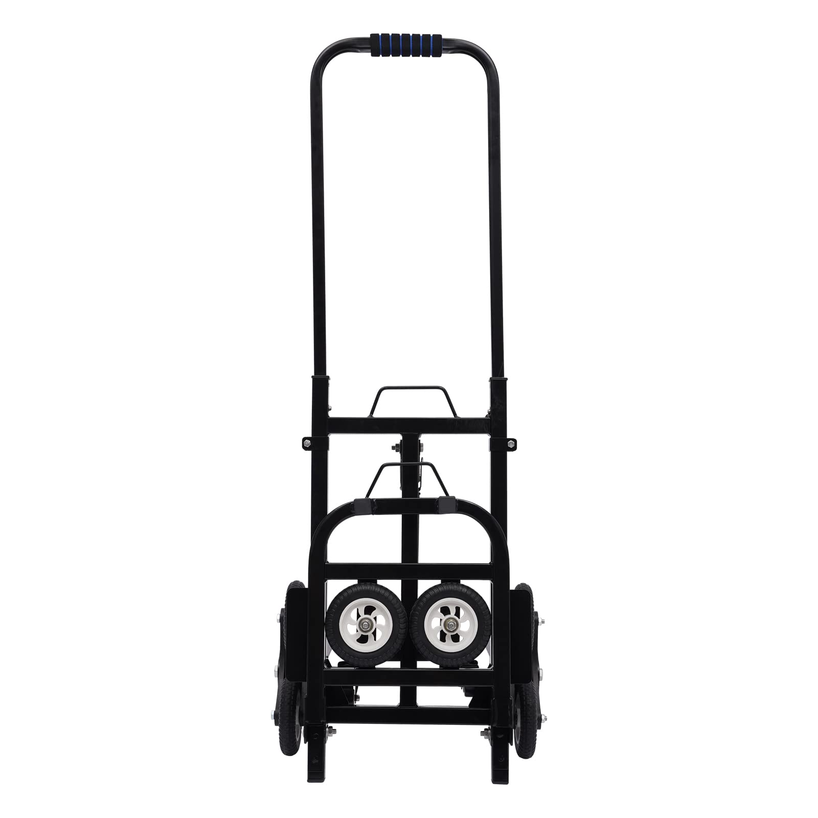 Carrello pieghevole per scale con 10 pneumatici in gomma dura, portata 150 kg, carrello pieghevole regolabile in altezza, per trasloco e oggetti pesanti, kug96683