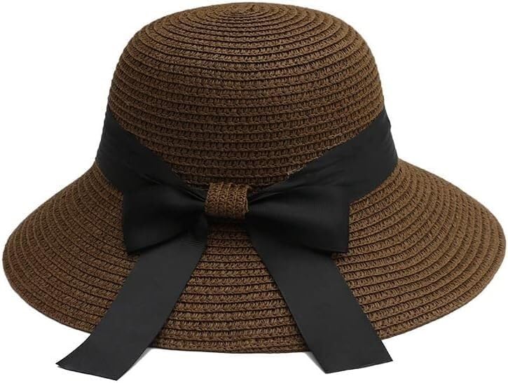 Cappello di paglia da donna, cappello estivo da donna cappello da sole da spiaggia cappello di paglia cappello panama fedora cappello a tesa larga UV cappello estivo da donna