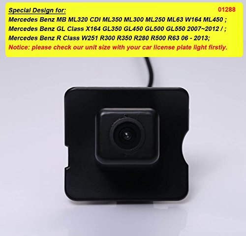 HD Auto Reversing Camera Compatible with Mercedes-Benz W164 ML63 ML280 ML300 ML320 ML350 ML420 ML450/X164 GL63 GL320 GL350 GL400 GL420 GL500 GLK300/W251 R63 R280 R300 R320 R350 R500/S500 E320 W210 - Image 2