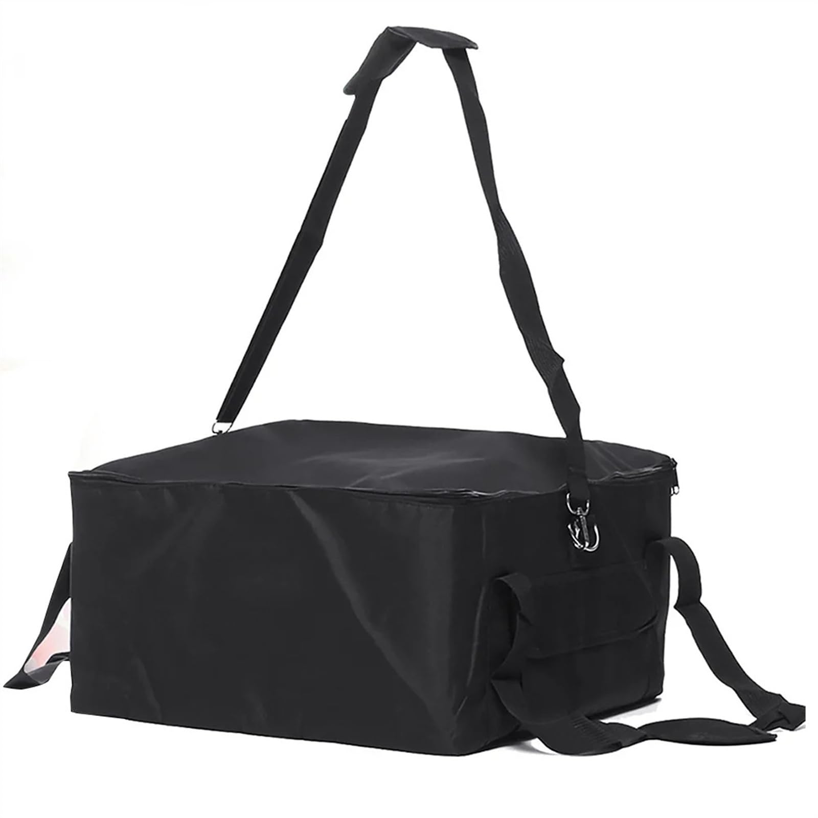 Bolsas Aisladas para Pizza, 16 Inch Thermal Box Container Storage Strength Holder Oxford Cloth Pizza Delivery Bag Fresh Food Red Insulated Easy Use Portable(Black)