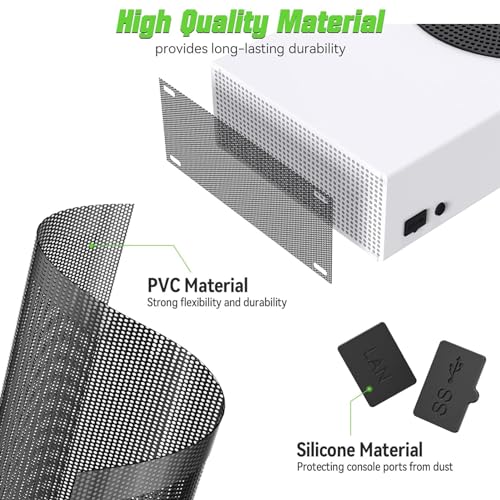Plugues contra Poeira para XboxS Series S, 8 Plugues contra Poeira de Silicone e 4 Tampas de Filtro
